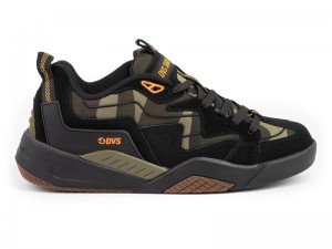 Zapatillas Skate DVS DEVIOUS Hombre Negras Camuflaje Naranjas Chile | HE51-691